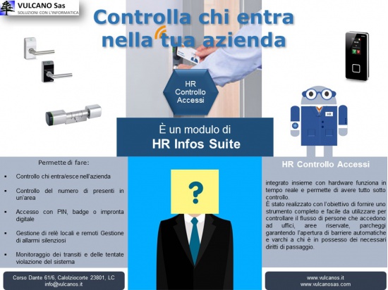 HR Controllo Accessi è un modulo di HR Infos Suit...