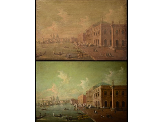 "Il Molo, verso la Chiesa della Salute". Dipinto a...