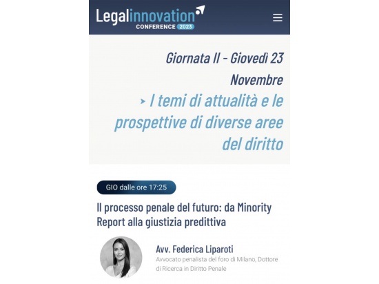 Legal innovation conference 2023: Il processo pena...