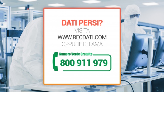 Numero verde recupero dati: 800.911.979...