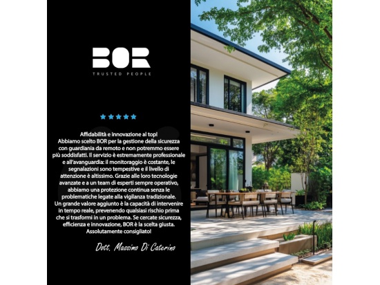 Il Dott. Massimo Di Caterino è servito da BOR per...