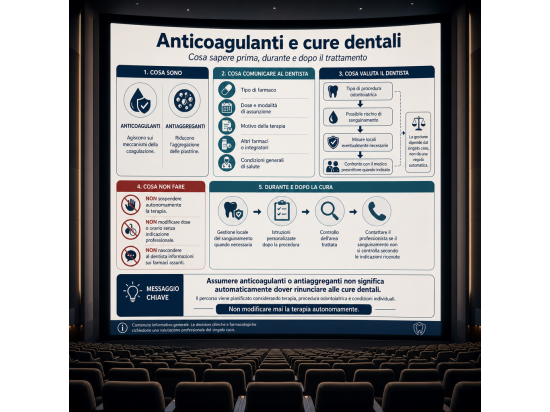 Anticoagulanti e cure dentali: infografica dello S...