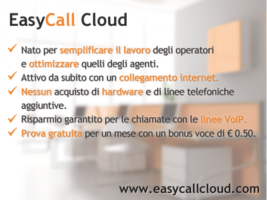 Per scegliere EasyCall Cloud, il software per call...