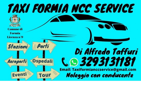 Taxi Formia ncc service, per qualsiasi vostra dest...
