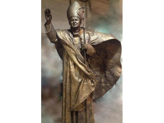 realizzazione statua Giovanni Paolo II h. mt. 3...