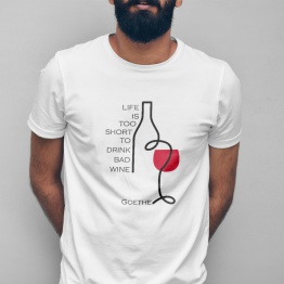 Life is - Goethe - T-Shirt bianca Uomo | Liula
