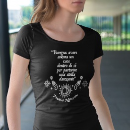 Caos - Nietzsche - T-Shirt nera Donna