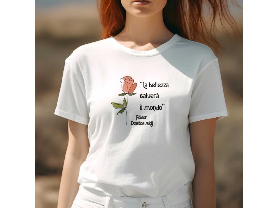 La bellezza salverà il mondo - Dostoevskij - T-Shirt bianca Donna