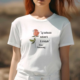 La bellezza salverà il mondo - Dostoevskij - T-Shirt bianca Donna