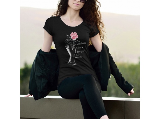 La bellezza - Dostoevskij - T-Shirt nera Donna