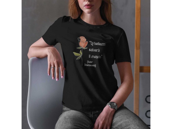La bellezza salverà il mondo - Dostoevskij - T-Shirt nera Donna