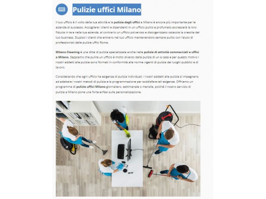 Pulizie uffici Milano